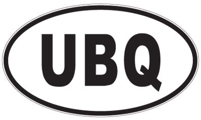 UBQ - 3 Letter Initials Oval Magnet