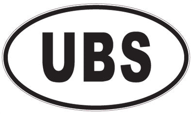 UBS - 3 Letter Initials Oval Magnet