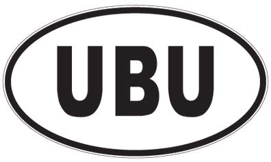UBU - 3 Letter Initials Oval Magnet