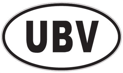 UBV - 3 Letter Initials Oval Magnet
