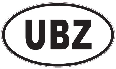 UBZ - 3 Letter Initials Oval Magnet