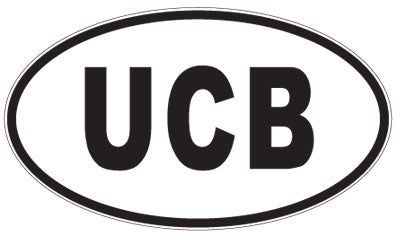 UCB - 3 Letter Initials Oval Magnet