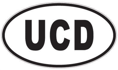 UCD - 3 Letter Initials Oval Magnet
