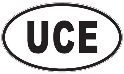 UCE - 3 Letter Initials Oval Magnet