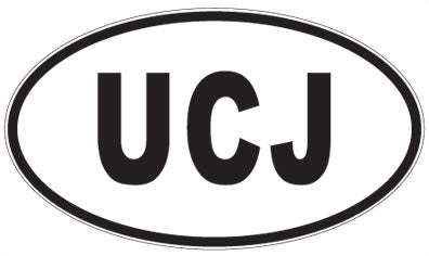 UCJ - 3 Letter Initials Oval Magnet