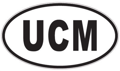 UCM - 3 Letter Initials Oval Magnet
