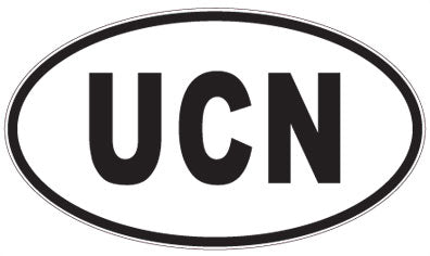 UCN - 3 Letter Initials Oval Magnet