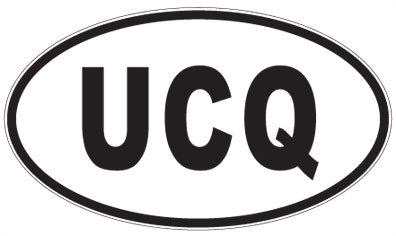 UCQ - 3 Letter Initials Oval Magnet
