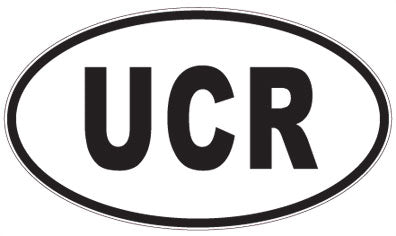 UCR - 3 Letter Initials Oval Magnet