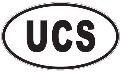 UCS - 3 Letter Initials Oval Magnet