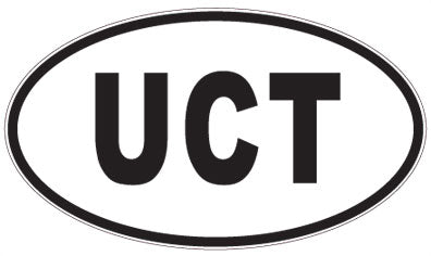 UCT - 3 Letter Initials Oval Magnet
