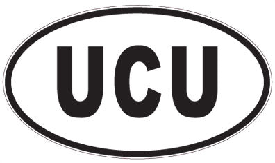 UCU - 3 Letter Initials Oval Magnet