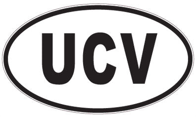 UCV - 3 Letter Initials Oval Magnet