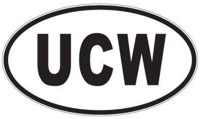 UCW - 3 Letter Initials Oval Magnet