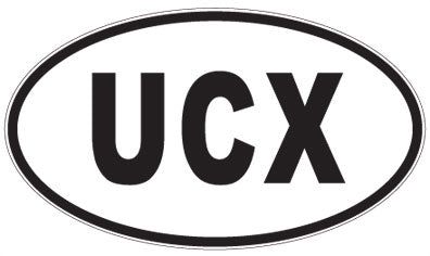 UCX - 3 Letter Initials Oval Magnet