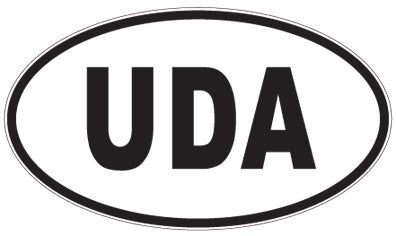 UDA - 3 Letter Initials Oval Magnet