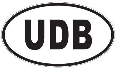UDB - 3 Letter Initials Oval Magnet