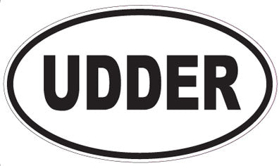 UDDER - Oval Sticker