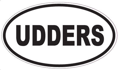UDDERS - Oval Sticker
