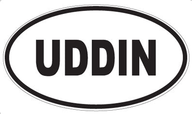 UDDIN - Oval Sticker