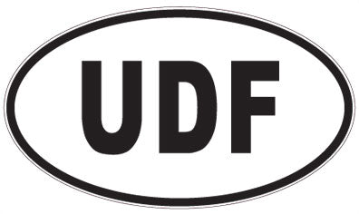 UDF - 3 Letter Initials Oval Magnet