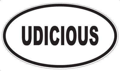 UDICIOUS - Oval Sticker
