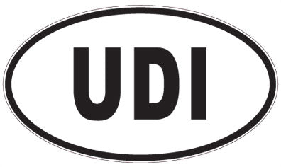 UDI - 3 Letter Initials Oval Magnet