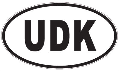UDK - 3 Letter Initials Oval Magnet