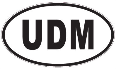 UDM - 3 Letter Initials Oval Magnet