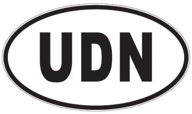 UDN - 3 Letter Initials Oval Magnet