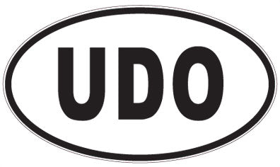 UDO - 3 Letter Initials Oval Magnet