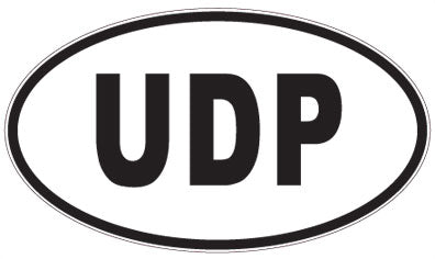 UDP - 3 Letter Initials Oval Sticker