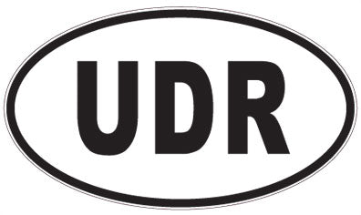 UDR - 3 Letter Initials Oval Magnet
