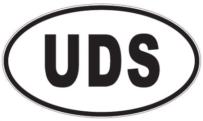 UDS - 3 Letter Initials Oval Magnet