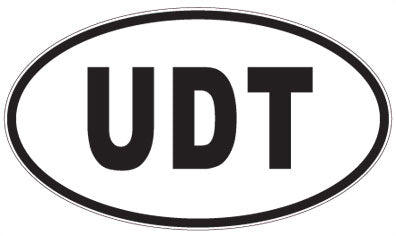 UDT - 3 Letter Initials Oval Magnet