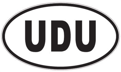UDU - 3 Letter Initials Oval Magnet