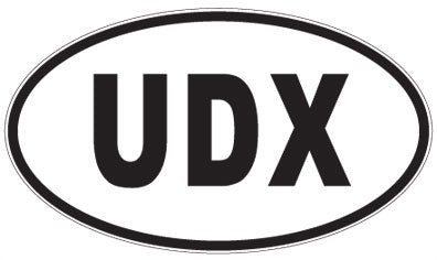 UDX - 3 Letter Initials Oval Magnet