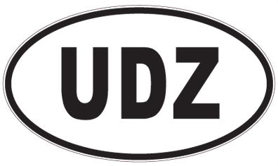 UDZ - 3 Letter Initials Oval Magnet