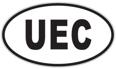 UEC - 3 Letter Initials Oval Magnet