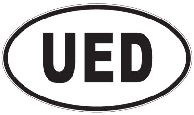 UED - 3 Letter Initials Oval Magnet