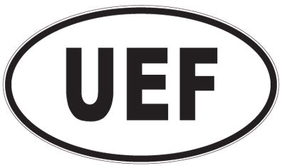 UEF - 3 Letter Initials Oval Magnet