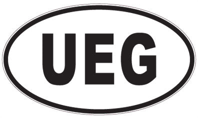 UEG - 3 Letter Initials Oval Magnet
