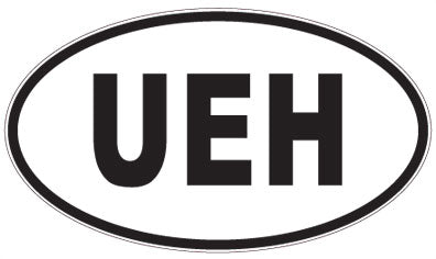 UEH - 3 Letter Initials Oval Magnet
