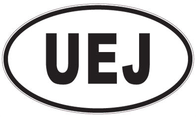 UEJ - 3 Letter Initials Oval Magnet