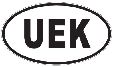 UEK - 3 Letter Initials Oval Magnet
