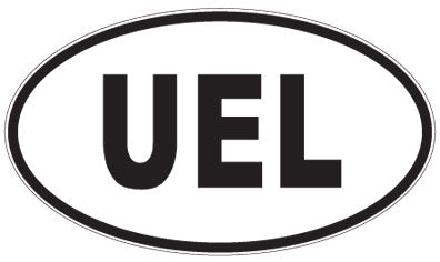UEL - 3 Letter Initials Oval Magnet