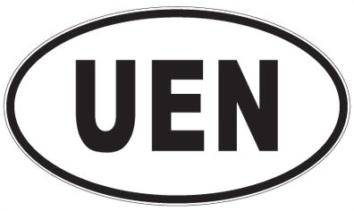 UEN - 3 Letter Initials Oval Magnet