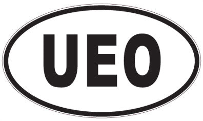 UEO - 3 Letter Initials Oval Magnet