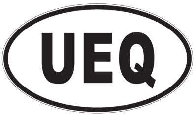 UEQ - 3 Letter Initials Oval Magnet