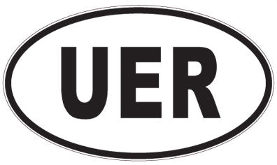 UER - 3 Letter Initials Oval Magnet